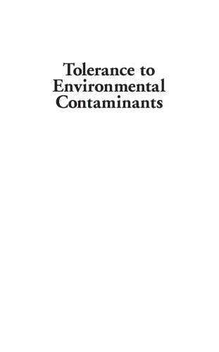 Tolerance to Environmental Contaminants (Environmental and Ecological Risk Assessment)