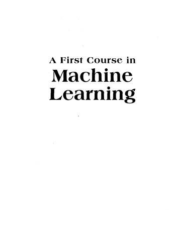 A First Course in Machine Learning