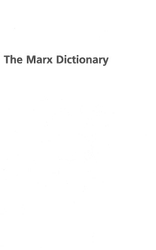 The Marx Dictionary