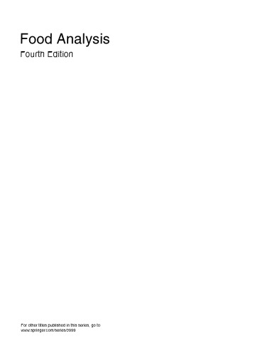 Food Analysis (Food Science Text Series)