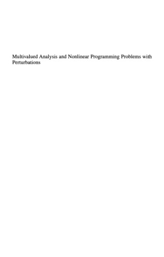 Multivalued Analysis and Nonlinear Programming Problems with Perturbations