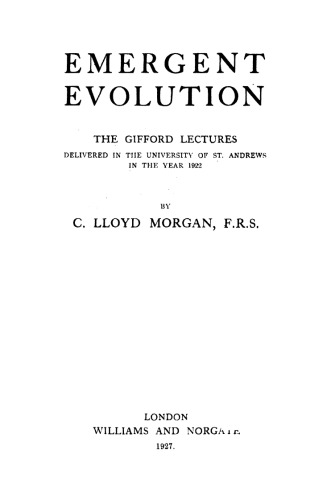 Emergent Evolution
