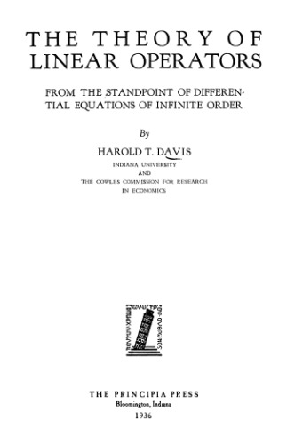 The Theory Of Linear Operators