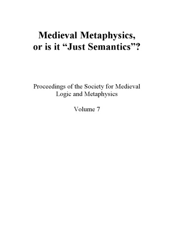 Medieval Metaphysics, or is it "Just Semantics"?