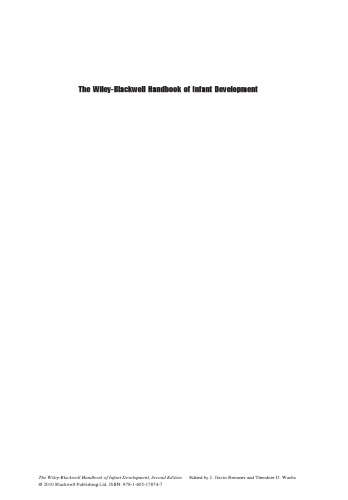 The Wiley-Blackwell Handbook of Infant Development, Applied and Policy Issues