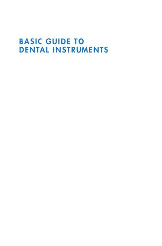 Basic Guide to Dental Instruments