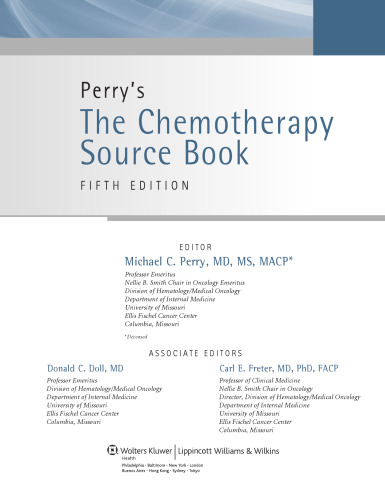 Perry’s The Chemotherapy Source Book