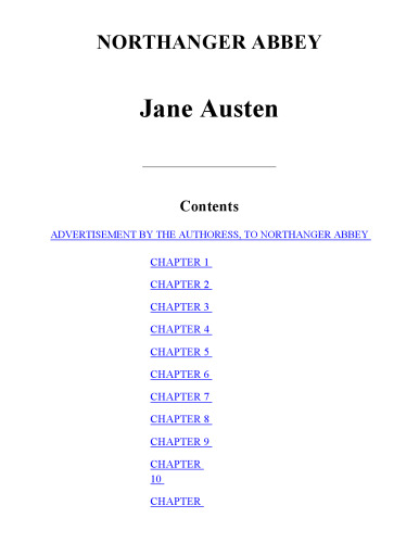 Northanger Abbey