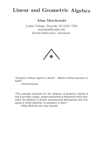 Linear and Geometric Algebra (Geometric Algebra & Calculus)