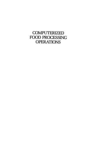 Computerized Food Processing Operations