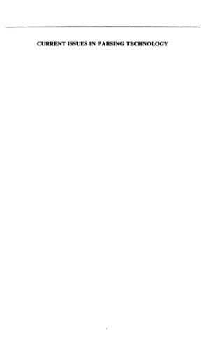 Current issues in parsing technology