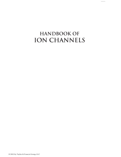 Handbook of Ion Channels