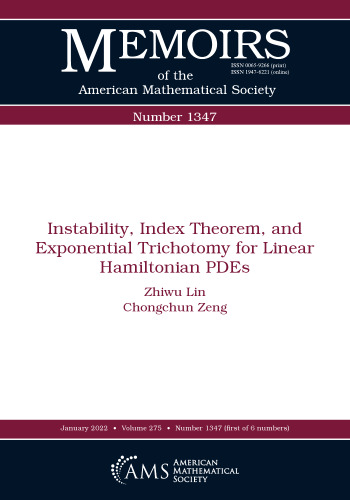 Instability, Index Theorem, and Exponential Trichotomy for Linear Hamiltonian PDEs