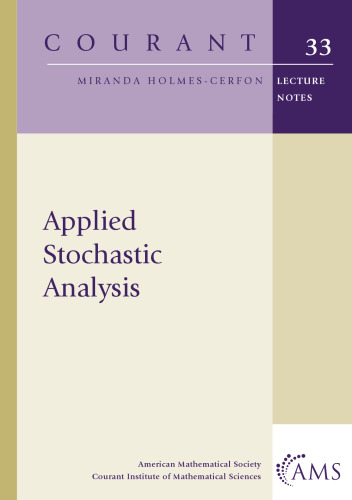 Applied Stochastic Analysis (Courant Lecture Notes)