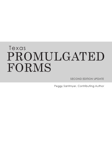 Texas Promulgated Forms