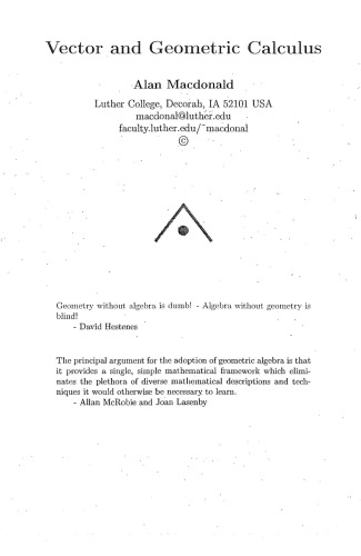 Vector and Geometric Calculus (Geometric Algebra & Calculus)