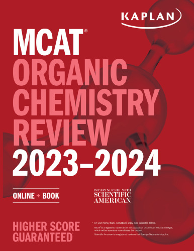 MCAT Organic Chemistry Review 2024-2025: Online + Book (Kaplan Test Prep)