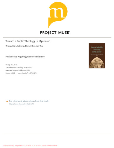 Toward a Public Theology in Myanmar