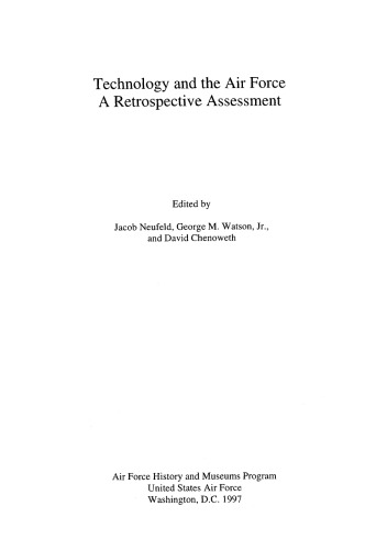 Technology and the Air Force: A Retrospective Assessment
