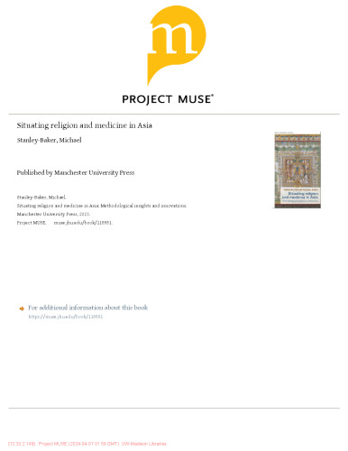 Situating religion and medicine in Asia: Methodological insights and innovations (Social Histories of Medicine, 38)