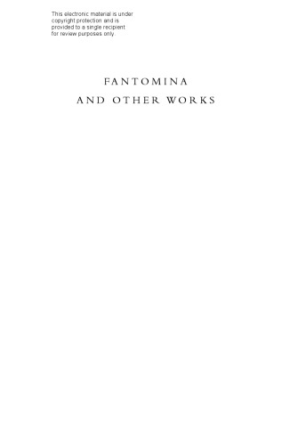Fantomina and Other Works