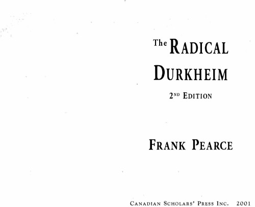 The Radical Durkheim