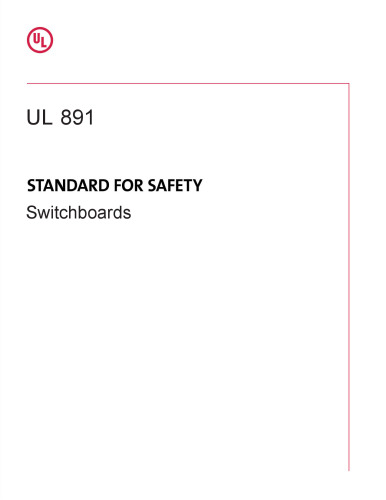 UL 891 Standard for Safety Switchboards