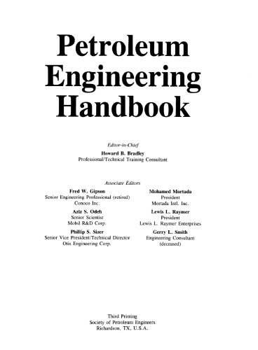 Petroleum engineering handbook