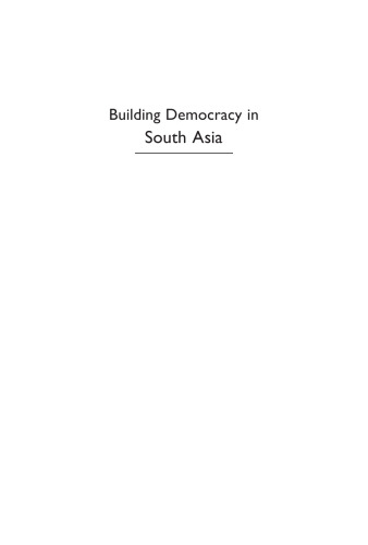 Building Democracy in South Asia: India, Nepal, Pakistan