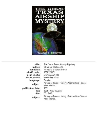 The Great Texas Airship Mystery