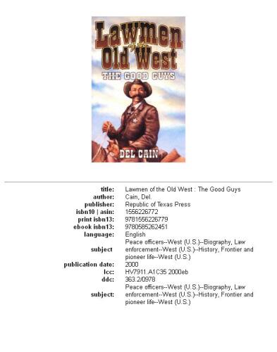 Lawmen of the Old West: the good guys
