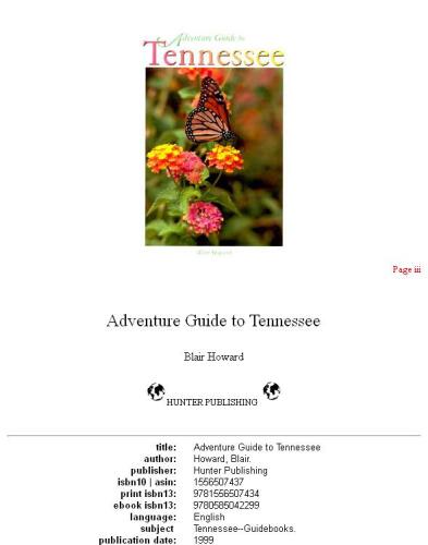 Adventure Guide to Tennessee