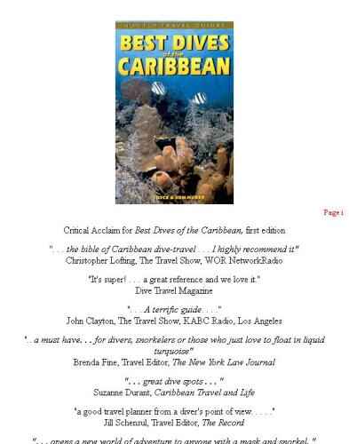 Best Dives of the Caribbean (Hunter Travel Guides)