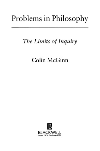 Problems in Philosophy: The Limits of Inquiry