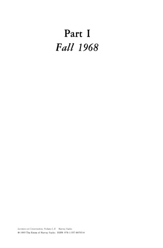 Lectures on Conversation, Volume 2 (lectures 1968-1972)