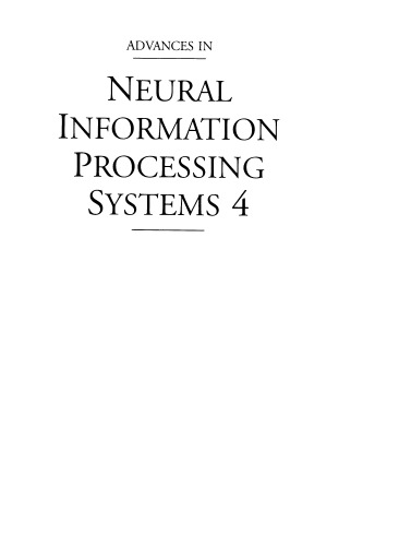 Advances in Neural Information Processing Systems 4