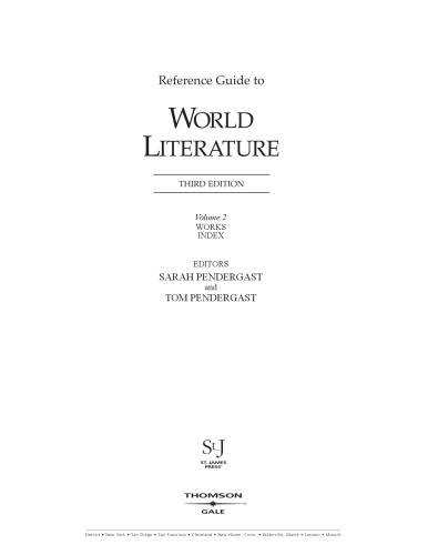 Reference Guide to World Literature