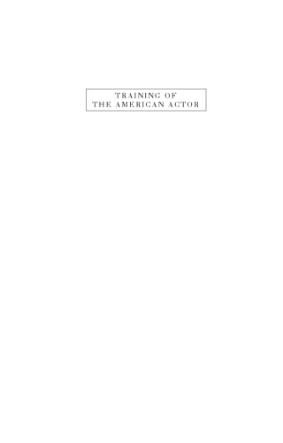 Training of the American Actor