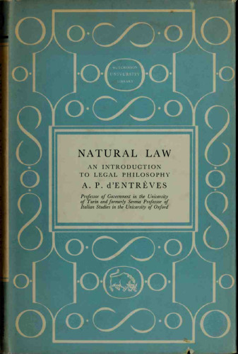 Natural Law: An Introduction to Legal Philosophy