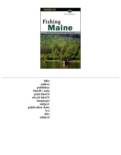 Fishing Maine