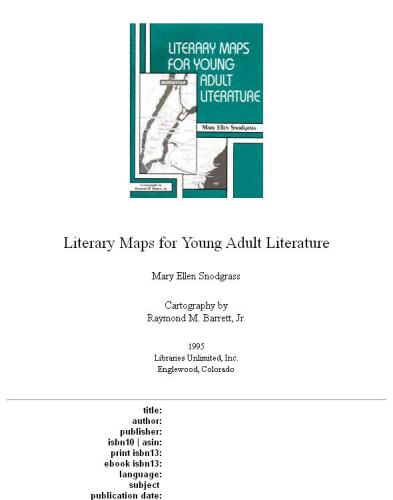 Literary maps for young adult literature