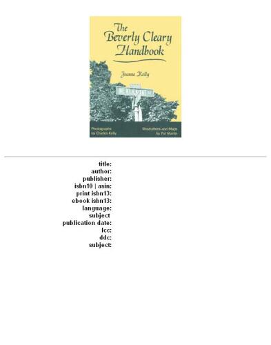 The Beverly Cleary Handbook: