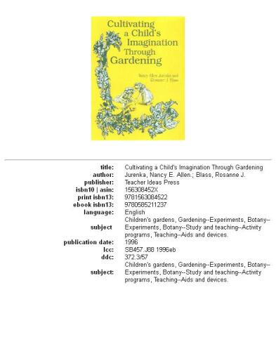 Cultivating a child's imagination through gardening