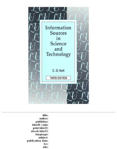 Information sources in science and technology