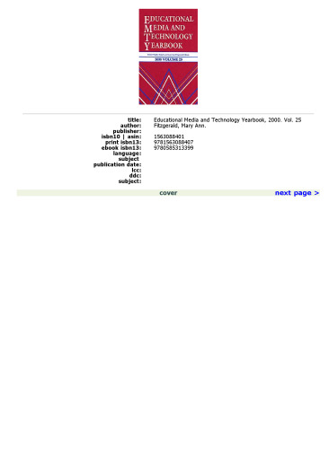 Educational Media and Technology Yearbook 2000