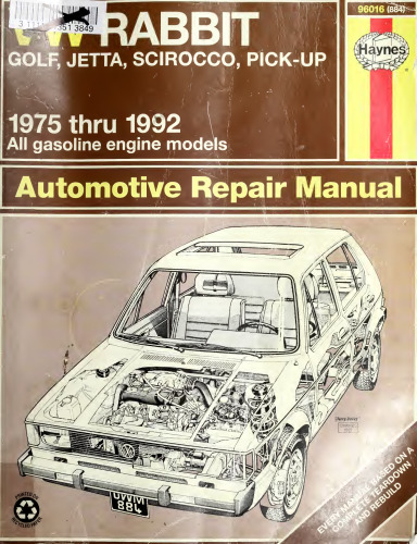 Haynes VW Rabbit 1974 thru 1992 Automotive Repair Manual
