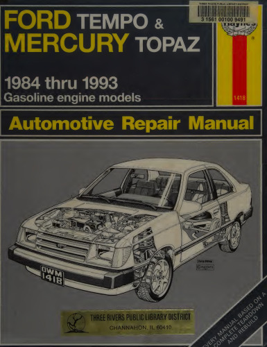 Haynes Ford Tempo & Mercury Topaz Automotive Repair Manual
