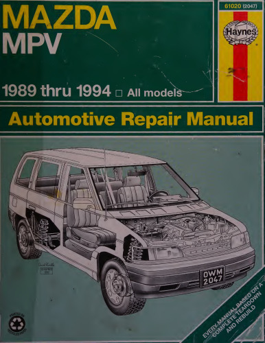 Haynes Mazda MPV Automotive Repair Manual