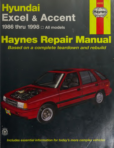Haynes Hyundai Excel & Accent Automotive Repair Manual