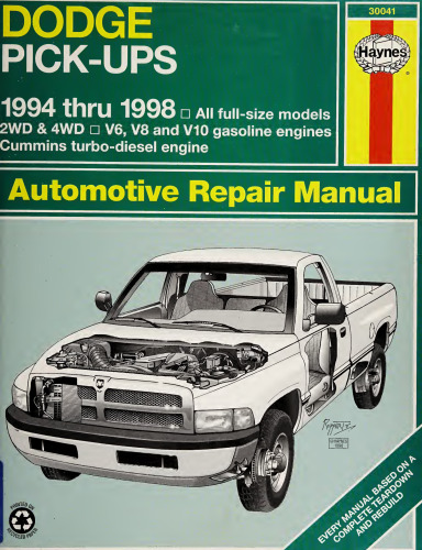Haynes Dodge Pick-Ups 1994 thru 1998 Automotive Repair Manual
